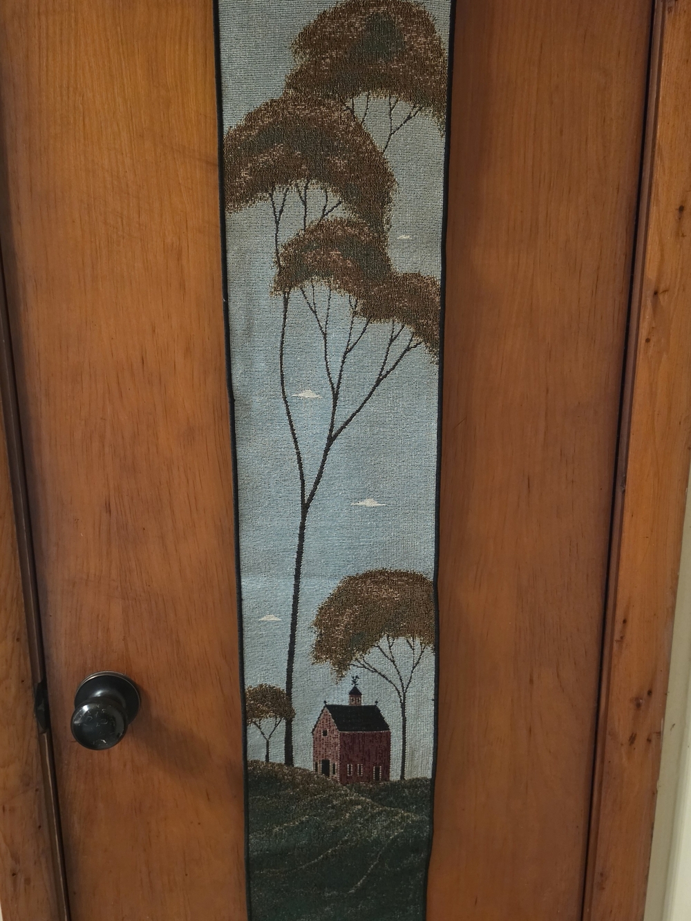 Warren Kimble Woven Tapestry Panel - Green, Red, Black